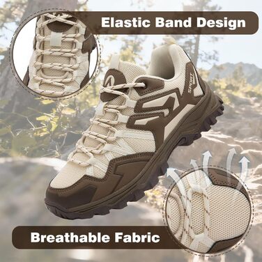 Чоловічі трекінгові черевики для хайкінгу та кемпінгу, 44 EU, бежево-коричневі