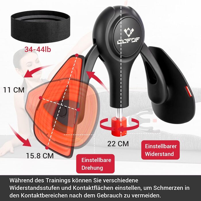 Тренування тазового дна Oberschenkeltrainer: багатофункціональний тренажер сідниць з еластичними гумками, для дому, йога