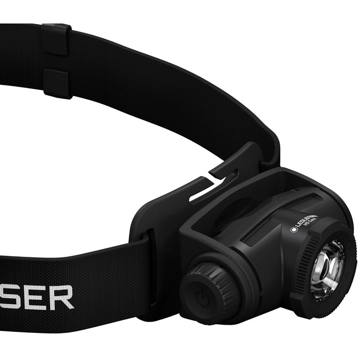 Ліхтар налобний Ledlenser H5 Core LED, 350 люмен, водонепроникний IP67, регульований, поворотний, з плавним регулюванням яскравості, 2xAA батарейки, дальність освітлення 160м, з батарейками