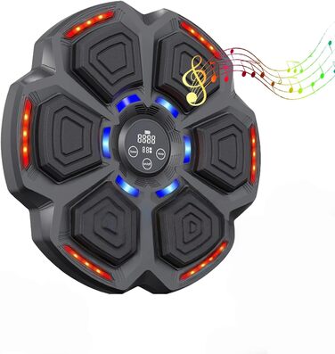 LEAFIA Музична боксерська машина: LED-дисплей, кріплення для боксерського мішка, Bluetooth, 9 режимів швидкості, підрахунок ударів, для зняття стресу та покращення реакції. Підходить для дорослих та дітей.