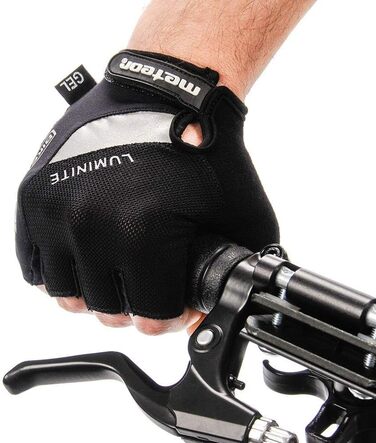 Рукавички MTB Meteor Radhandschuhe для чоловіків, жінок та дітей. Гелеві вставки, модель GX31, зелений колір. Рукавички для гірського велосипеда, велоспорту, даунхілу та хайкінгу.