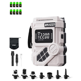 Електричний насос для SUP-дошки 12V DC 22PSI з Type-C, 7 насадок (HELLERE GRAU)