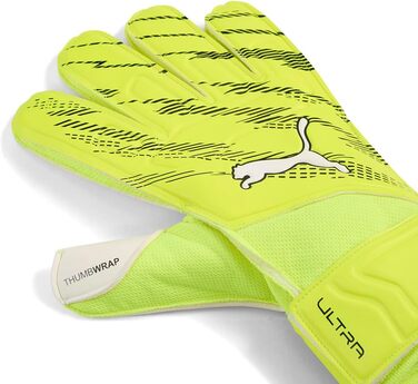 Воротарські рукавиці Puma Ultra Play RC, унісекс, чорно-сірі, розмір 10 (UK), жовтий/чорний