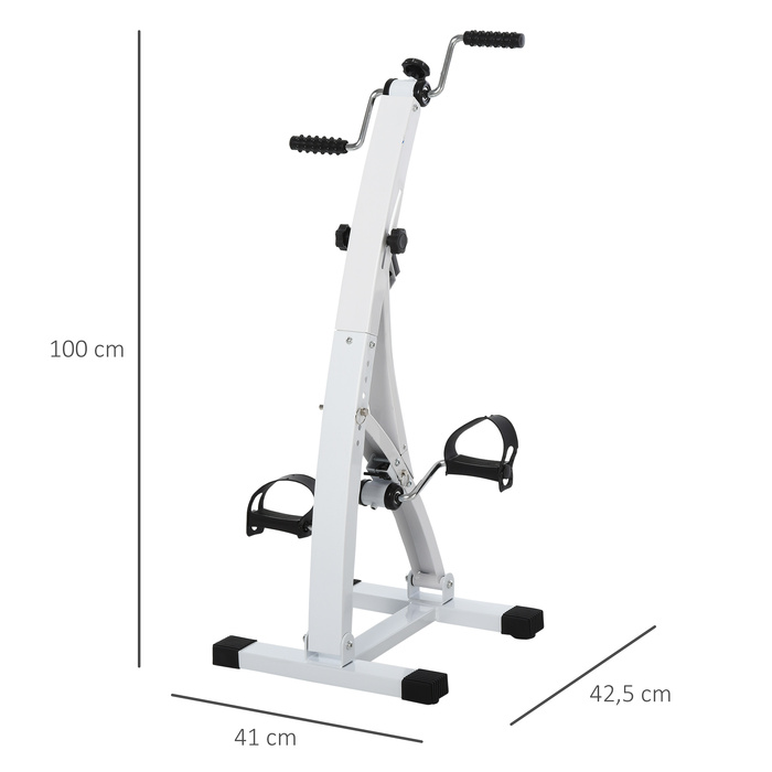 Мінівелотренажер для літніх людей: безшумний тренажер для рук та ніг з LCD-дисплеєм та фіксуючим ременем, компактний велоергометр для дому та офісу
