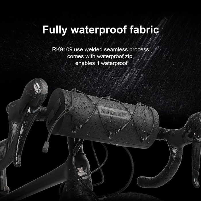 Rhinowalk велосипедна сумка на кермо, водонепроникна, передня, чорна, професійний аксесуар для велосипеда, з можливістю носити через плече