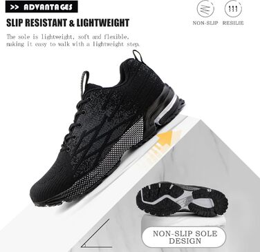 Кросівки Hitmars для чоловіків та жінок: спортивні, для бігу, повсякденні, сірі та чорні, 36-48 EU