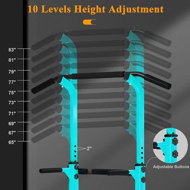 Вежа SogesPower для дому з турніком, регульована по висоті, обладнання для силових тренувань, блакитна