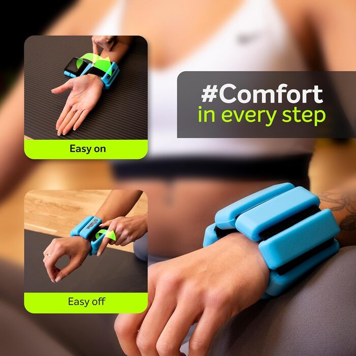 Набір регульованих важелів на зап'ястя Fizyo (2 шт.) - 225г для йоги, танців, пілатесу, кардіо