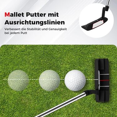 Комплект жіночих гольф-ключок COSTWAY, 9/11-ти частинний, для правші, з чохлом від дощу, 1 драйвер, 3 фейрвеї, 4 гібриди, 6/7/8/9/P ірон, паттер, червоний, 15 частин