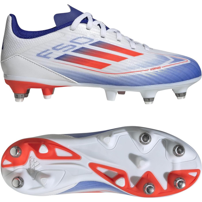 Кросівки футбольні Adidas F50 Pro FG Cloud White/Coral Red/Lucid Blue, 28 EU