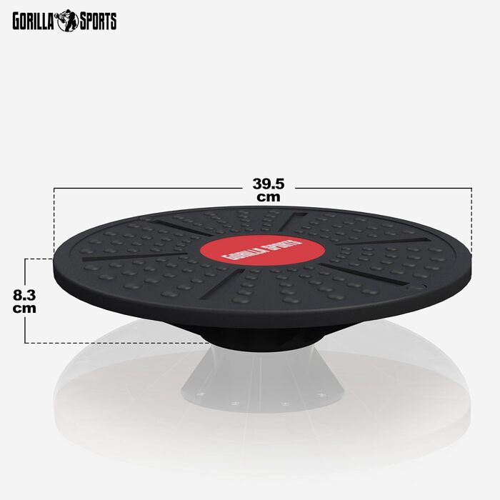 Балансборд GORILLA SPORTS® - Ø 40 см, до 110-180 кг, дерево/пластик - для тренування рівноваги, терапії та дітей