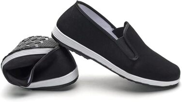 Тай-чи взуття, традиційне китайське кунг-фу взуття з тенту, старі пекінські взуття для бойових мистецтв, чорна гумова підошва, унісекс 38 EU