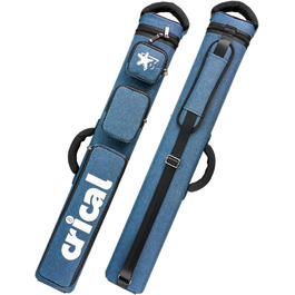 Кейс для більярдних київ CRICAL, 2 x 2 жорсткі кишені для снукеру, з штучної шкіри/оксфордського канвасу (синій)