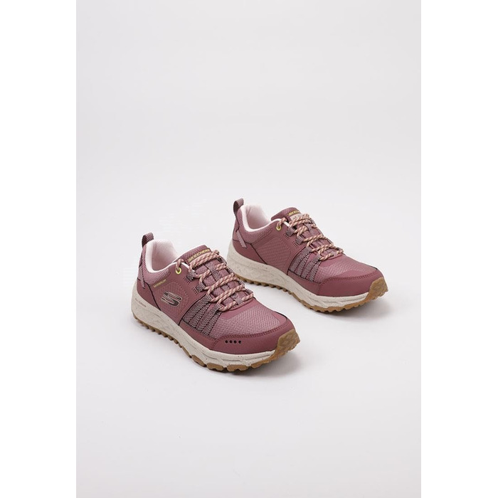 Жіночі туристичні черевики Skechers Escape Plan (35 EU, Маув, Шкіра, Сітка, Жовті акценти)