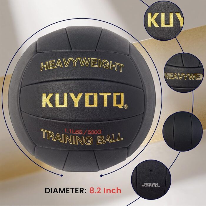 Волейбольний м'яч KUYOTQ, розмір 5, для тренувань, 18-панельний, супер м'який, стабільної форми, для залу та вулиці (розслаблений)