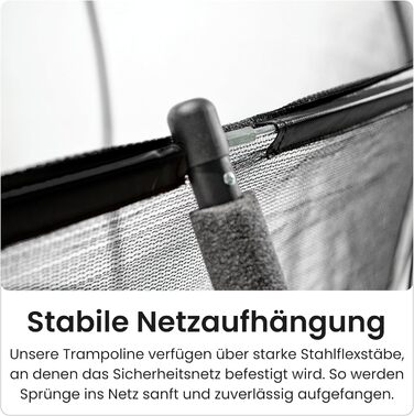 Батут Zero Gravity Outdoor Ø 183/244/305/366/427 см, TÜV GS, комплект з драбиною, відеоінструкція, Ultima 4 моделі Ø 305 см, чорний