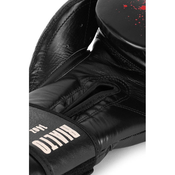 Боксерські рукавички Tapout Rialto зі шкіри, чорні/екрю/червоні, 14 oz (1 пара)