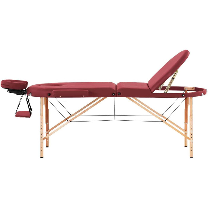 Складаний масажний стіл Physa Colmar RED, червоний, масажна кушетка, переносна масажна ліжко
