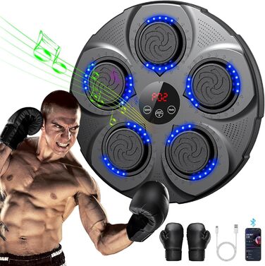 Електронна музична скринька ADSAQOP з LED-підсвічуванням для дітей та дорослих, Bluetooth, настінний монтаж, професійне тренувальне обладнання