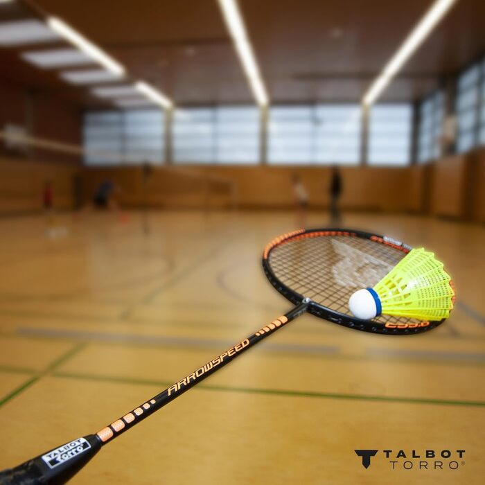 Набір для бадмінтону Talbot-Torro Tech 350 - 3 або 6 штук, різні кольори/швидкості, нейлоновий волан для гри в приміщенні та на вулиці