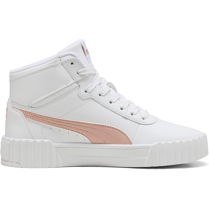 Кросівки PUMA Carina 3.0 Mid для жінок, 39 EU, білий, рожевий кварц, золотий