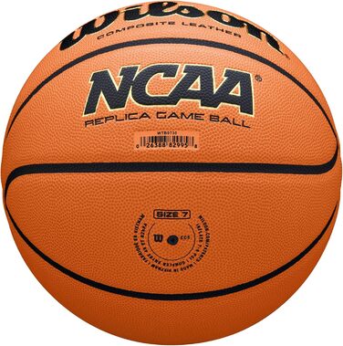 Баскетбольний м’яч Wilson NCAA Replica, 17,8–74,9 см