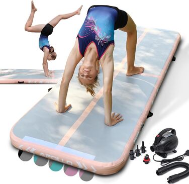Надувний гімнастичний мат Apollo Air Mat Pro 3м/4м – доріжка для акробатики та фітнесу, для дорослих і дітей, для дому й вулиці