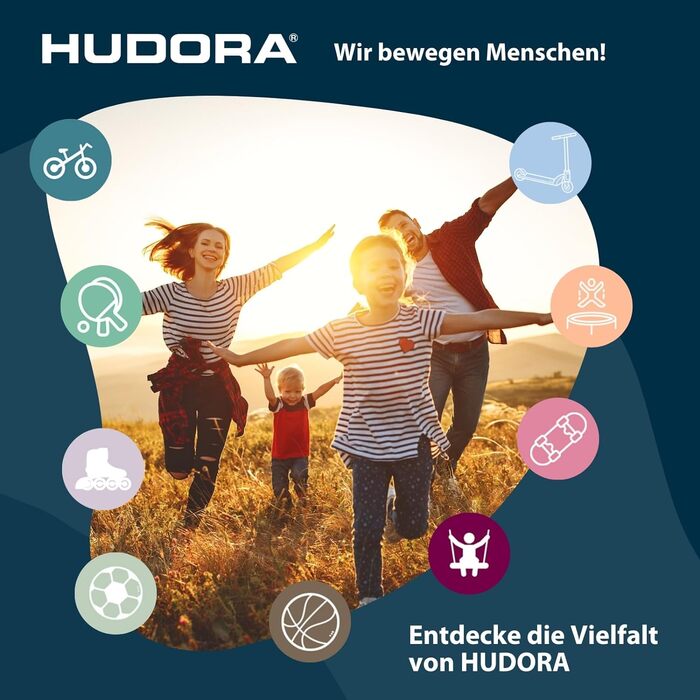 Самокат HUDORA BigWheel Air 230 з ручним гальмом, алюмінієвий, надувні колеса, міський, до 120 кг