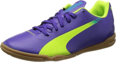 Кросівки футбольні PUMA Evospeed 5.3 Jr для залу, 37 EU, кольори: Prism Violet, Yellow, Blue