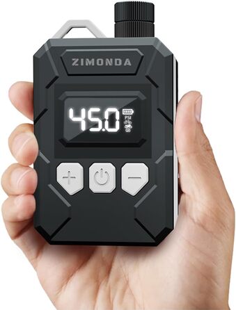 ZIMONDA Міні-електропомпа 150PSI з LED-дисплеєм, портативний бездротовий повітряний компресор для швидкого накачування шин мотоциклів, велосипедів та електровелосипедів
