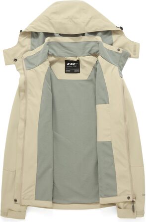 Водонепроникна куртка-вітровка Daen Outdoor Softshell з капюшоном для походів та прогулянок, розмір M, колір хакі