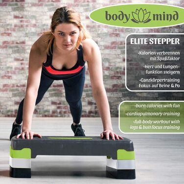 Аеробічний степ-платформа Body & Mind Elite Board з антиковзким килимком і електронною книгою для тренувань
