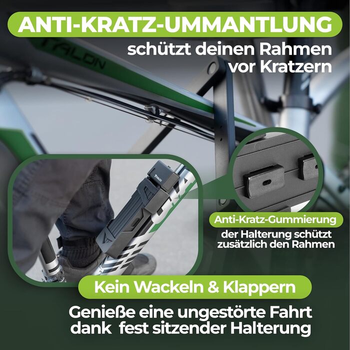 Замок для велосипеда: складний, антикрадійний [Оригінал]. Швидка та легка установка, нержавіюча сталь, рівень безпеки 10/10, 120 см