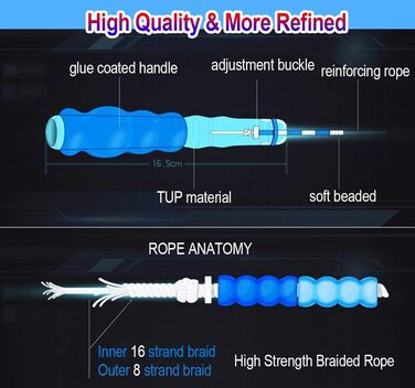 Дитяча скакалка з намистинами, м'яка, регульована, для фітнесу, тренувань та виховання, рожево-зелена (блакитно-рожева)