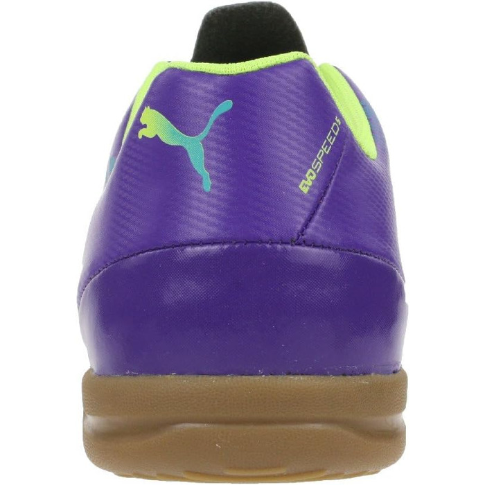 Кросівки футбольні PUMA Evospeed 5.3 Jr для залу, 37 EU, кольори: Prism Violet, Yellow, Blue