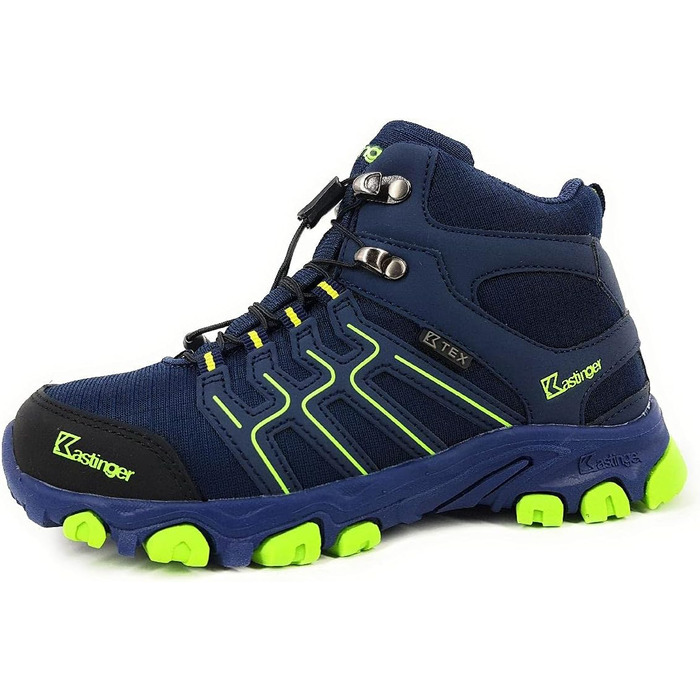 Дитячі черевики Kastinger Farrer Hi II для хлопчиків, синій, блакитний, лаймовий, 32 EU, для повсякденного носіння