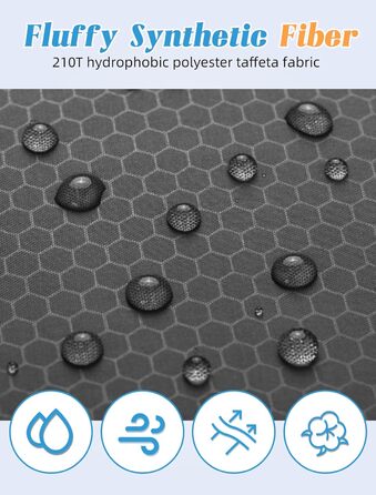 Сплячий мішок Forceatt Winter 4 Seasons -7~20°C для дорослих, чорний, 210x80 см, водовідштовхуючий, 1.8 кг