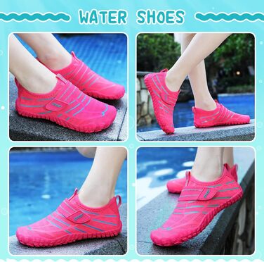 Дитячі аквашузи Hanani для хлопчиків та дівчаток. Легкі, швидковисихаючі, для плавання та відпочинку на пляжі. Розмір 34 EU, червоний колір