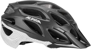 Велосипедний шолом ALPINA MYTHOS Reflective з відбивачем, чорний, 52-57 см, для дорослих, із сіткою від комах, підвищена видимість та безпека