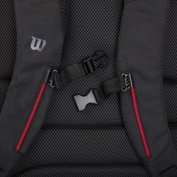 Рюкзак Wilson Super Tour Backpack Clash V2.0 для тенісних ракеток, унісекс, чорний/червоний, універсальний розмір