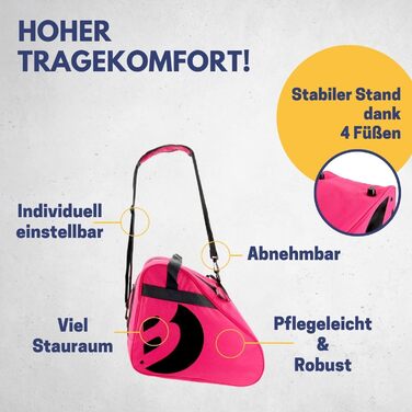 Сумка для роликових ковзанів та ковзанів BEST SPORTING Pink | Роликова та ковзанів сумка з регульованим ремінцем | Велика сумка для роликів та ковзанів