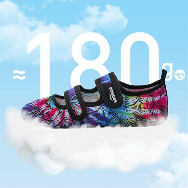 Водні шльопанці/тапочки для плавання та відпочинку на пляжі: чоловічі та жіночі, швидковисихаючі, дихаючі, унісекс (кольорові листя, 40/41 EU)