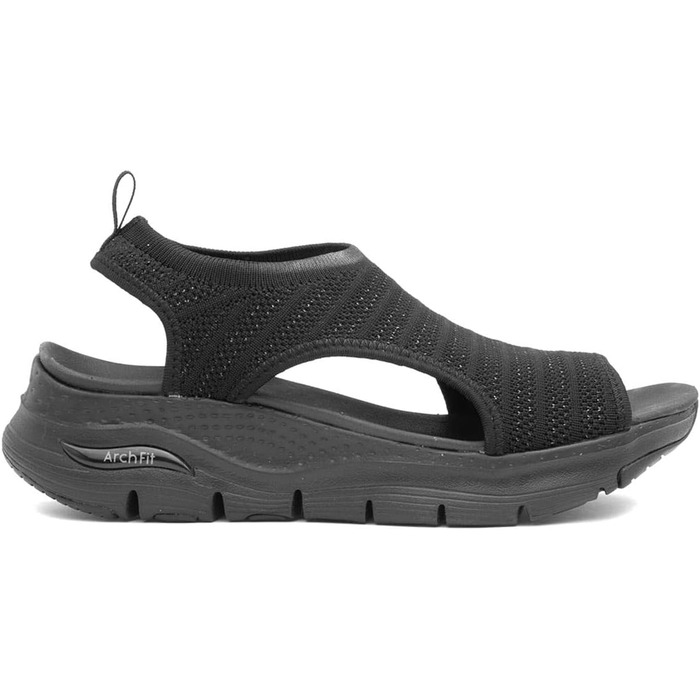 Сандлії Skechers Arch Fit City Catch для жінок (38 EU, чорний мілар з трикотажу)