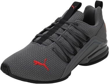 Кросівки Puma Axelion Refresh для чоловіків, 44.5, чорний, темно-сірий, червоний