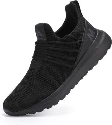 Чоловічі кросівки Milazzo для спорту та бігу – зручні, дихаючі, з неслизькою підошвою. Ідеальні для тренувань та повсякденного носіння (1229allesschwarz, 43 EU)
