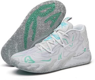 Баскетбольні кросівки для чоловіків та жінок. Високі, антиковзкі, для занять спортом та ходьби. Розмір 39 EU, білі