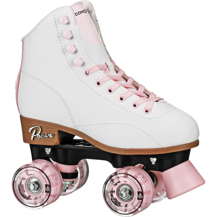 Дитячі роликові ковзани Pacer Comet Hightop зі світлими колесами (срібні, розмір Youth 3)