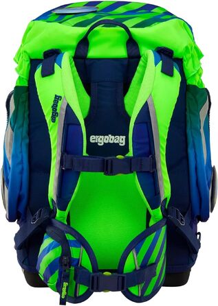 Дитячий ергономічний шкільний рюкзак ergobag Schulranzen-Set — набір з 6 предметів для 1 класу початкової школи, Truckbär (синій)