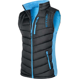 Чоловіча жилетка Nebulus REVIVAL, тепла жилетка з довгим замком-блискавкою, чорно-малібу