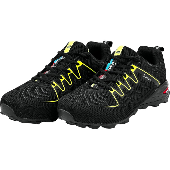 Чоловічі та жіночі трекінгові кросівки для піших прогулянок та бігу. Зручні кросівки для активного відпочинку, розмір 43 EU, чорно-зелені